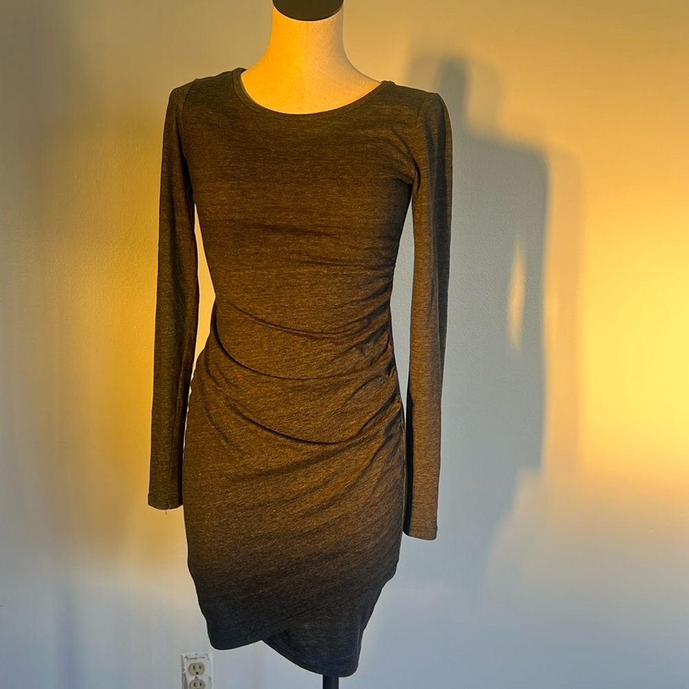Slate grey ruched  dress